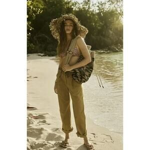 Free People New Bucca Tan Barrel Cargo Pants - Size 12